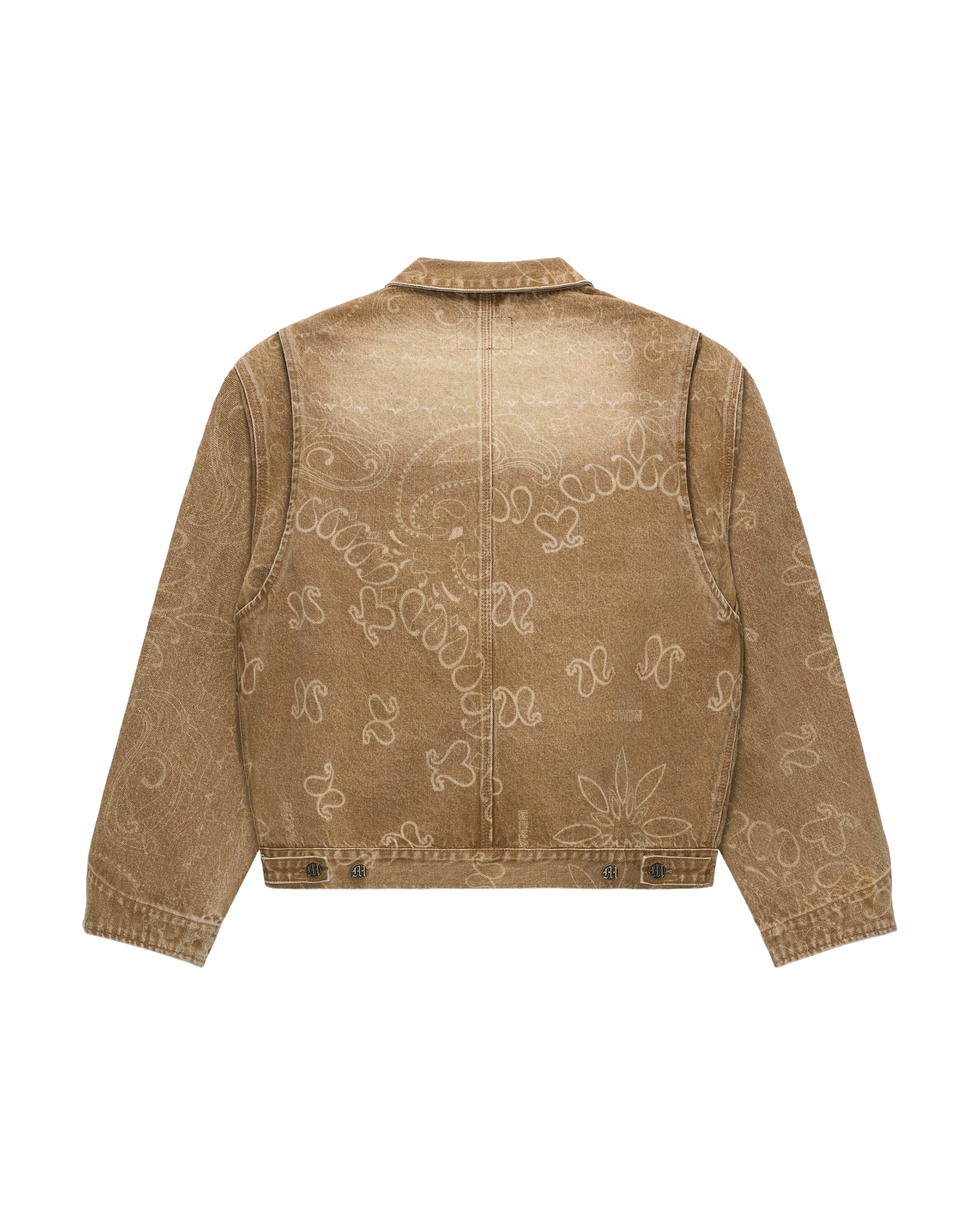 LASER ENGRAVED PAISLEY DENIM JACKET